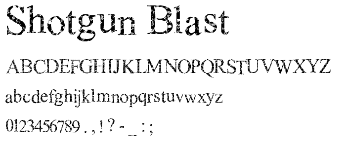Shotgun Blast font